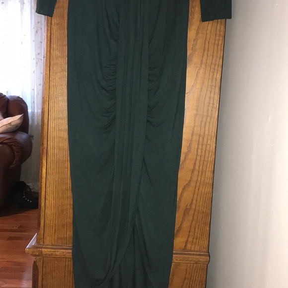 Long Hunter Green Dress - Picture 9 of 10